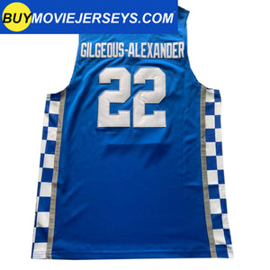 Shai Gilgeous-Alexander #22 Kentucky College Basketball Jersey Blue/White