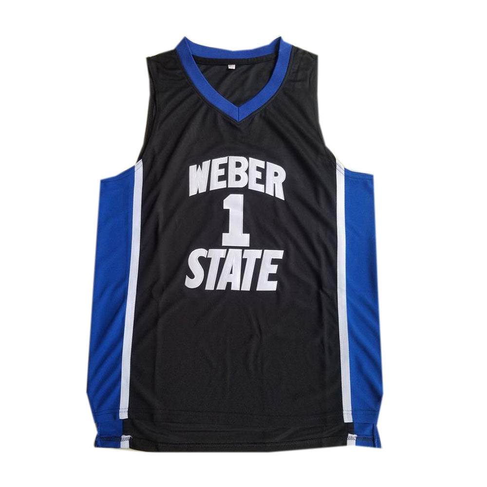 Damian Lillard 1 Weber State College Black Basketball Jersey