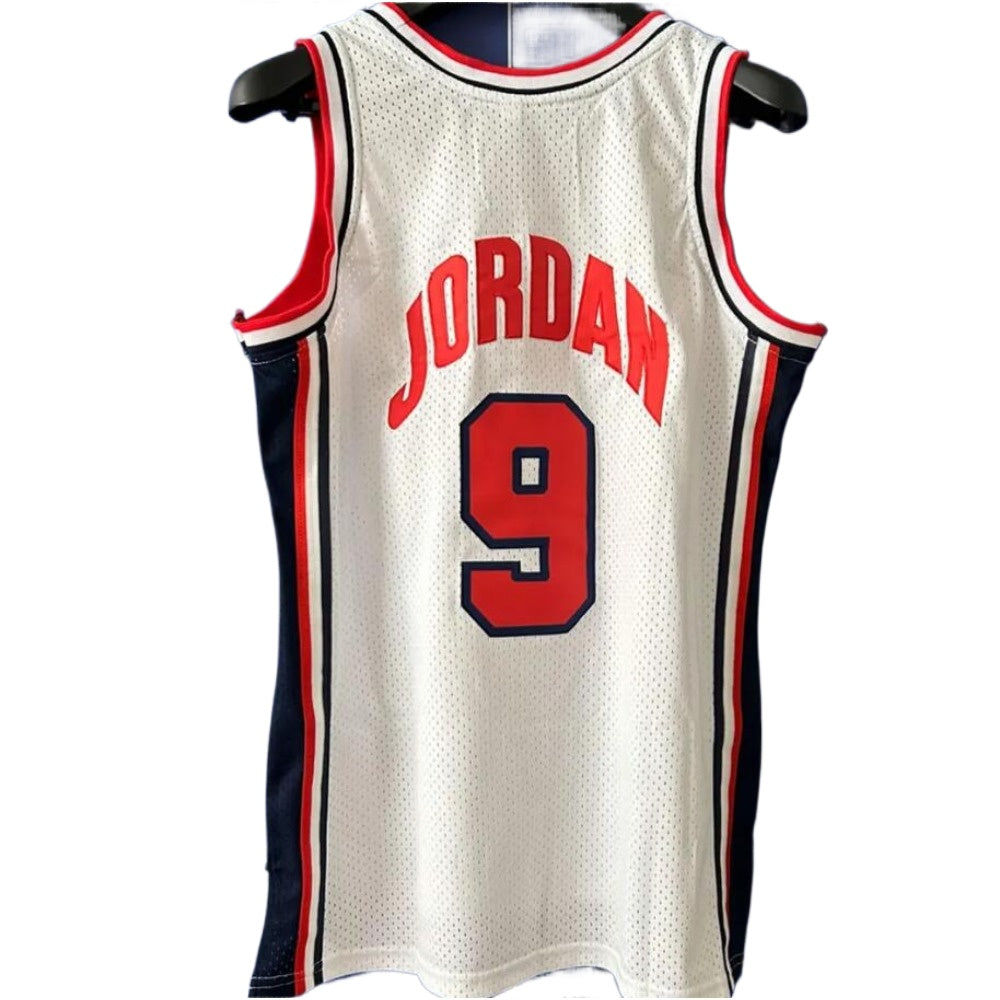 Michael Jordan #9 USA Dream Team Basketball Jersey Darkblue and White 2 Pcs