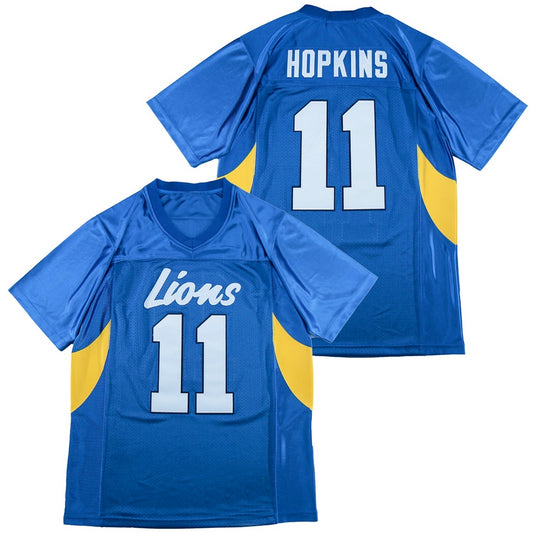 DEANDRE HOPKINS #11 HIGH SCHOOL FOOTBALL JERSEY - Blue Mesh T shirt