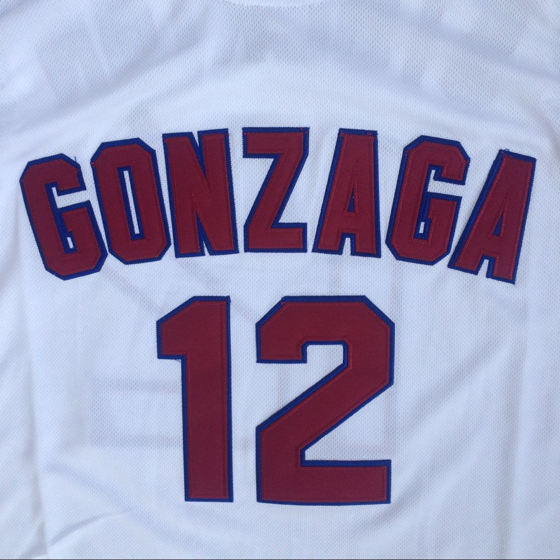 Custom Embroidered Retro Gonzaga Basketball Jersey Your Name Your Number White