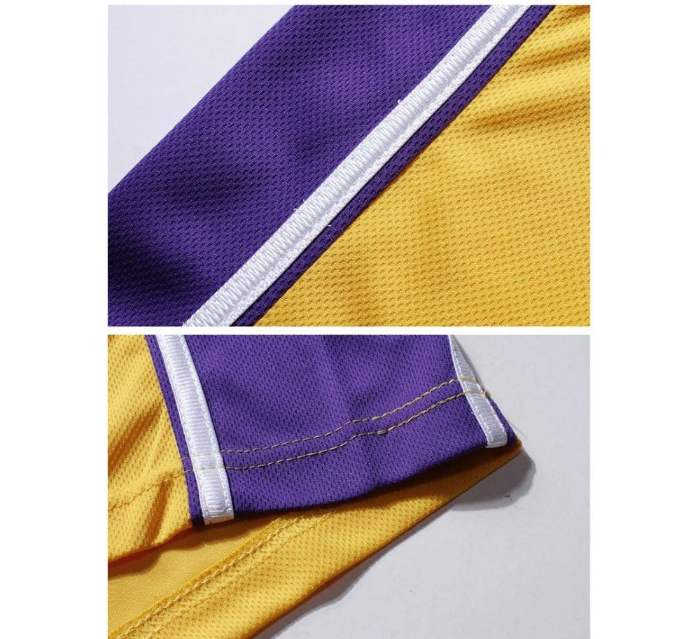 Kobe Bryant #24 #8 Retro Lakers Breathable Basketball Jersey Pants Set Embroidery fit for Youth to Adult
