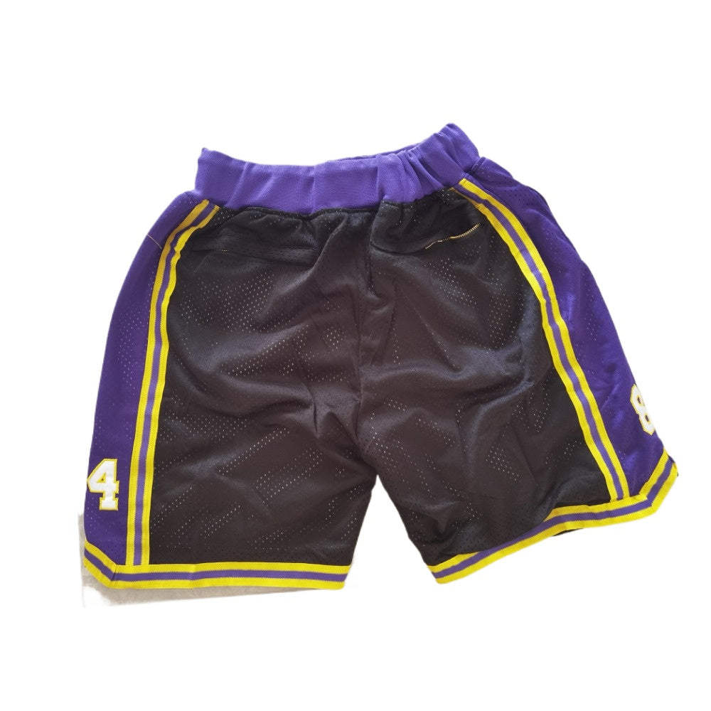 Classic Mamba Sports Pants with Zip Pockets Mesh Basketball Shorts Embroidered