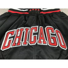 Load image into Gallery viewer, Throwback Chicago Basketball Shorts Sports Pants with Zip Pockets Black