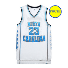 Load image into Gallery viewer, Kids Youth Swingman Michael Jordan North Carolina Tar Heels College #23 Basketball Jersey White Color