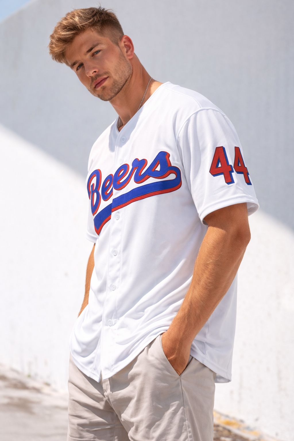 Joe Cooper #44 Milwaukee Beers Baseball Jersey