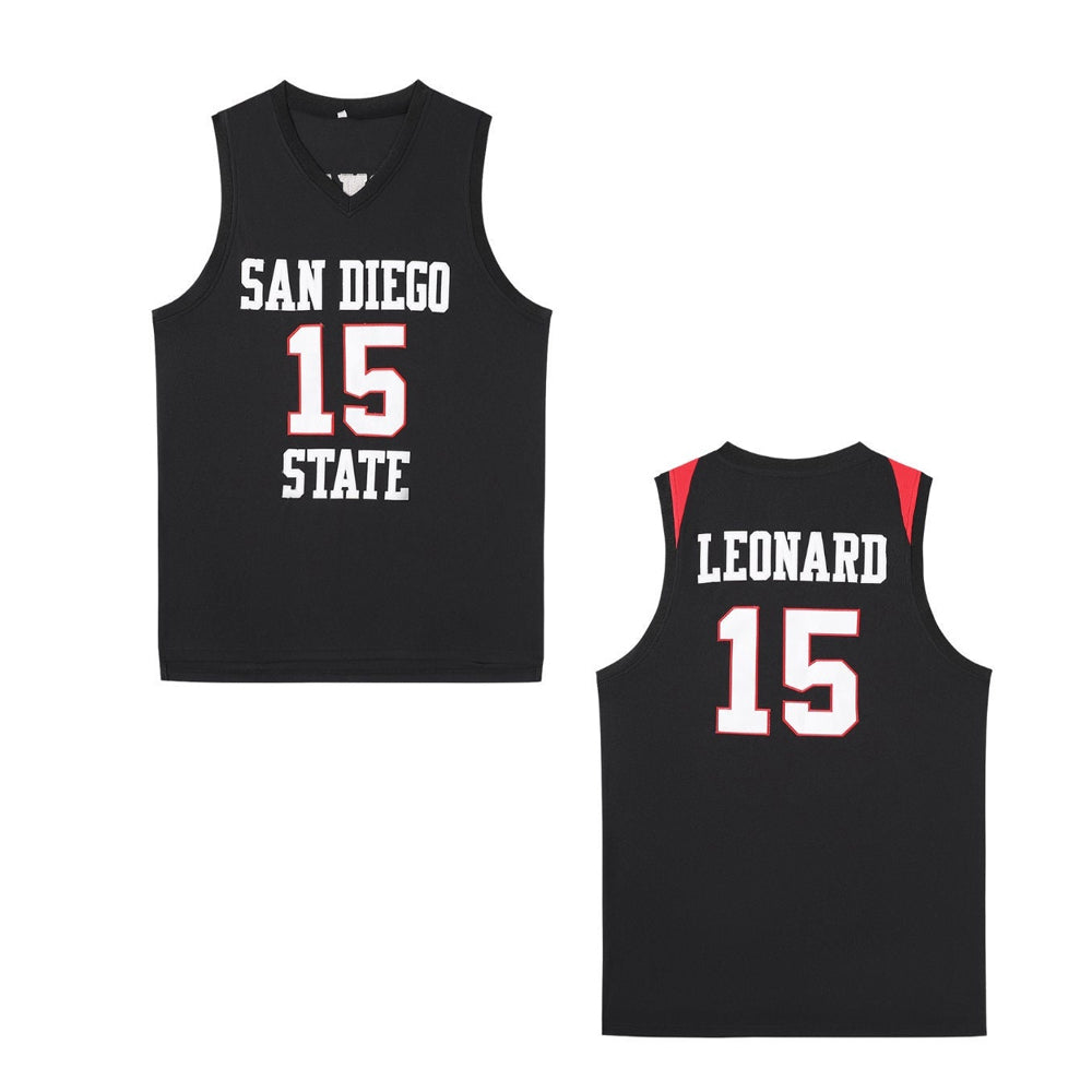 Kawhi Leonard #15  San Diego State University SDSU Basketball Jersey