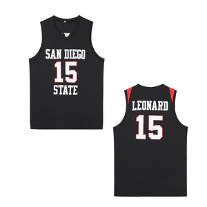Kawhi Leonard #15  San Diego State College Basketball Jersey