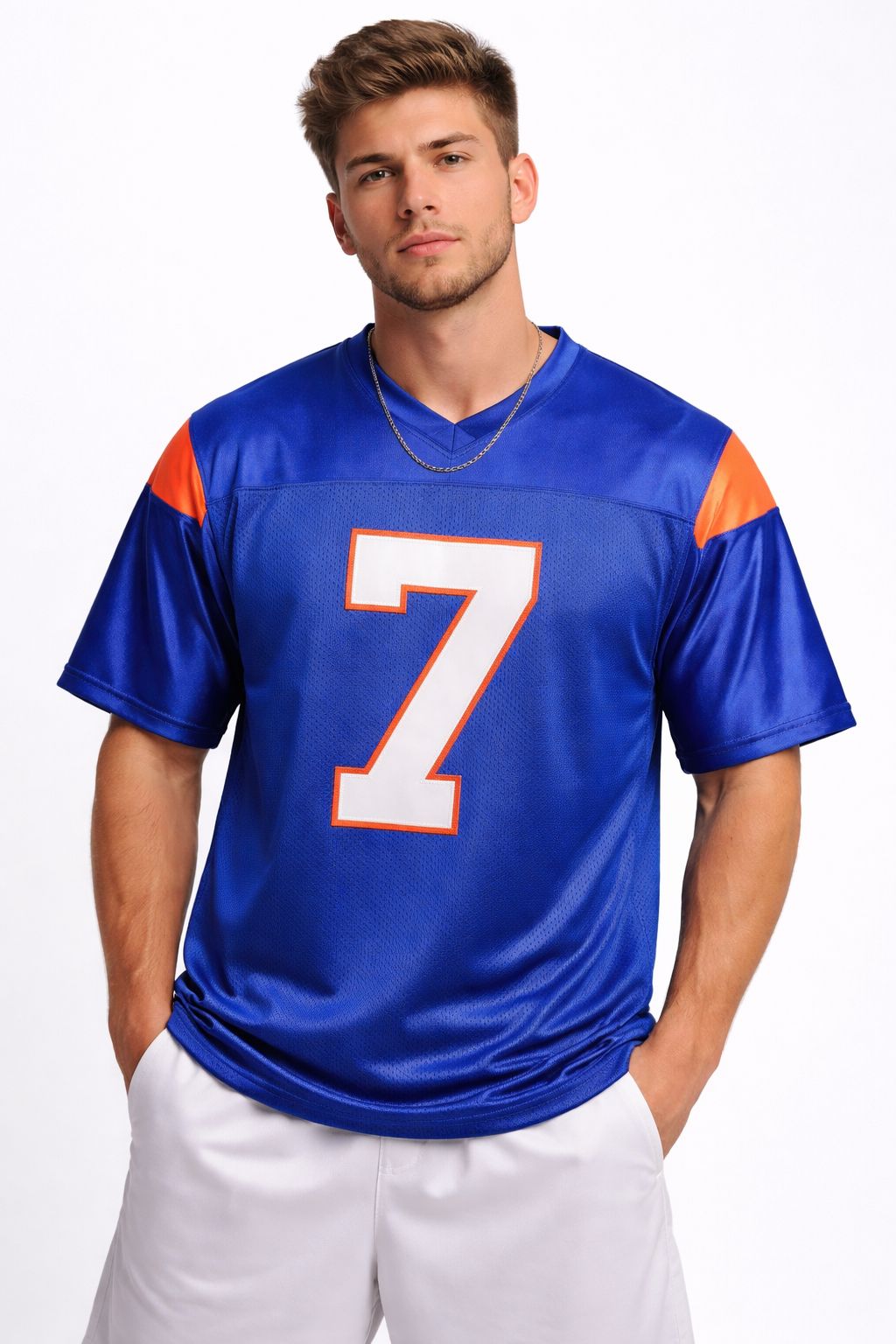 Alex Moran #7 Blue Mountain State Football Jersey Blue