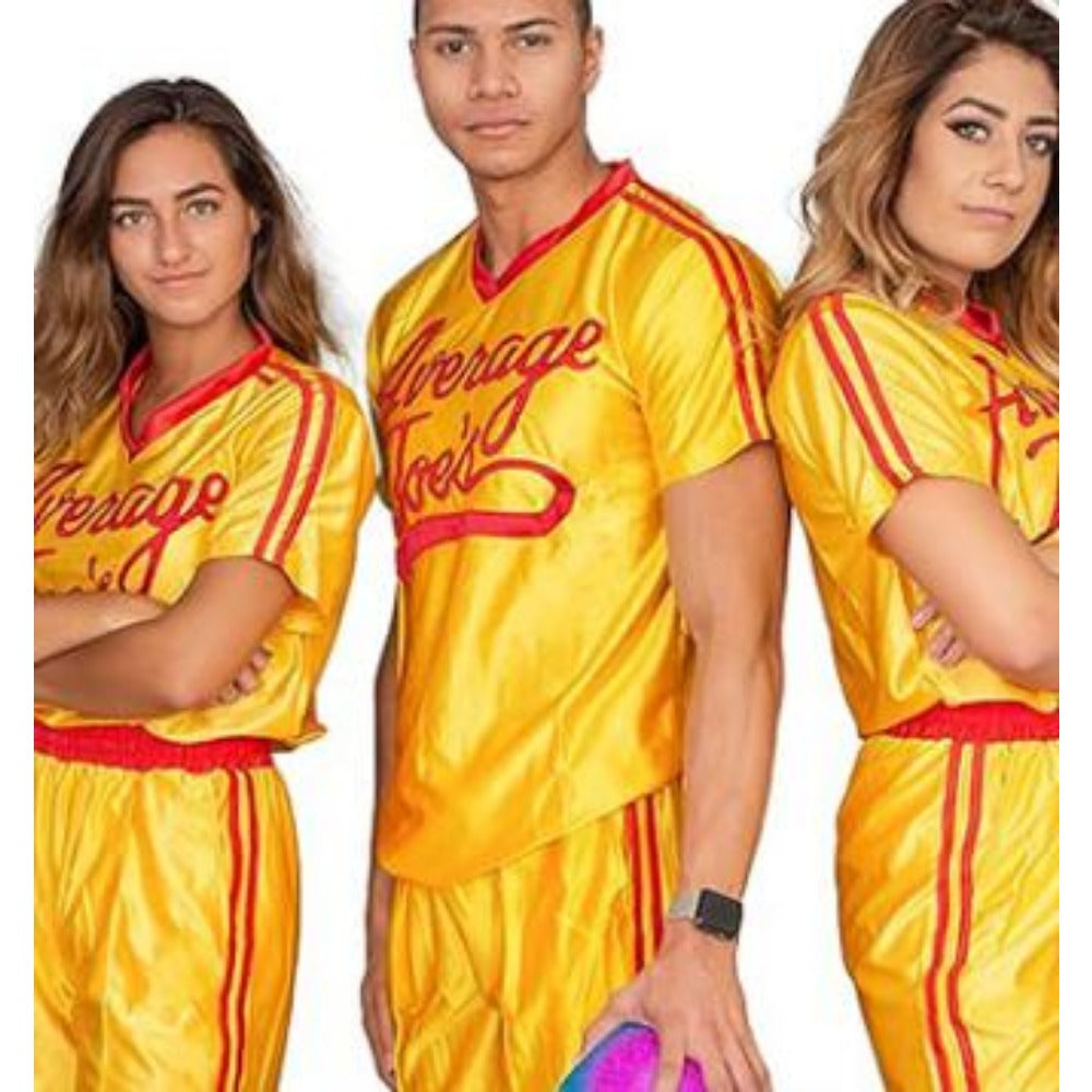 Average Joe's Movie Retro Dodgeball Jersey Cosplay Set Yellow Asia Size