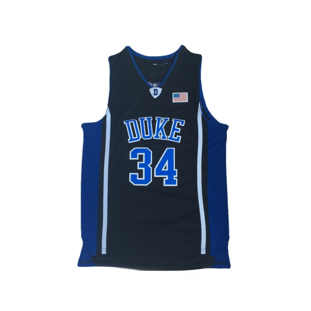 Duke #34 Wendell Carter Black Embroidered Basketball Jersey