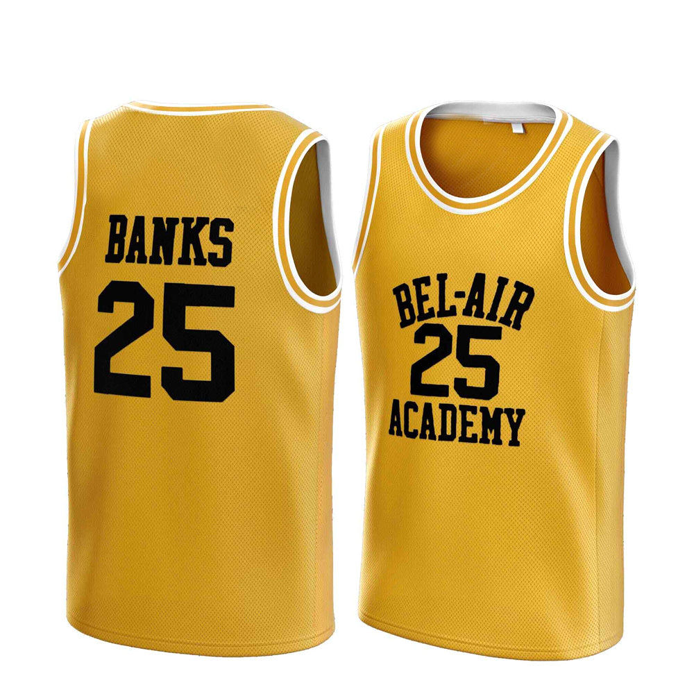 The Fresh Prince of Bel-air Academy TV Show Basketball Jersey #25 Carlton Banks