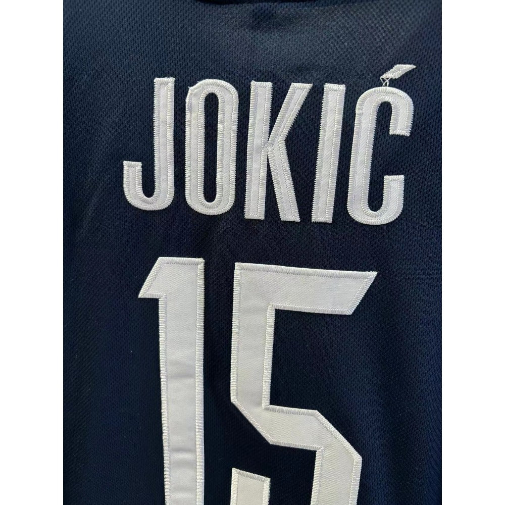 Custom Serbia National Team Nikola Jokić #15 White Basketball Jersey Embroidered