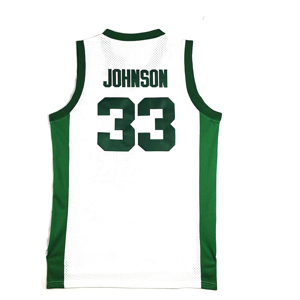 Magic Johnson #33 Michigan State Spartans College Basketball White Jersey