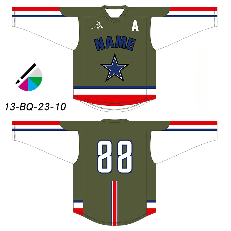 Premium Personalized Custom Ice Hockey Jersey - High-Definition, Non-Fading, Sublimation Printing Your Number Your Name