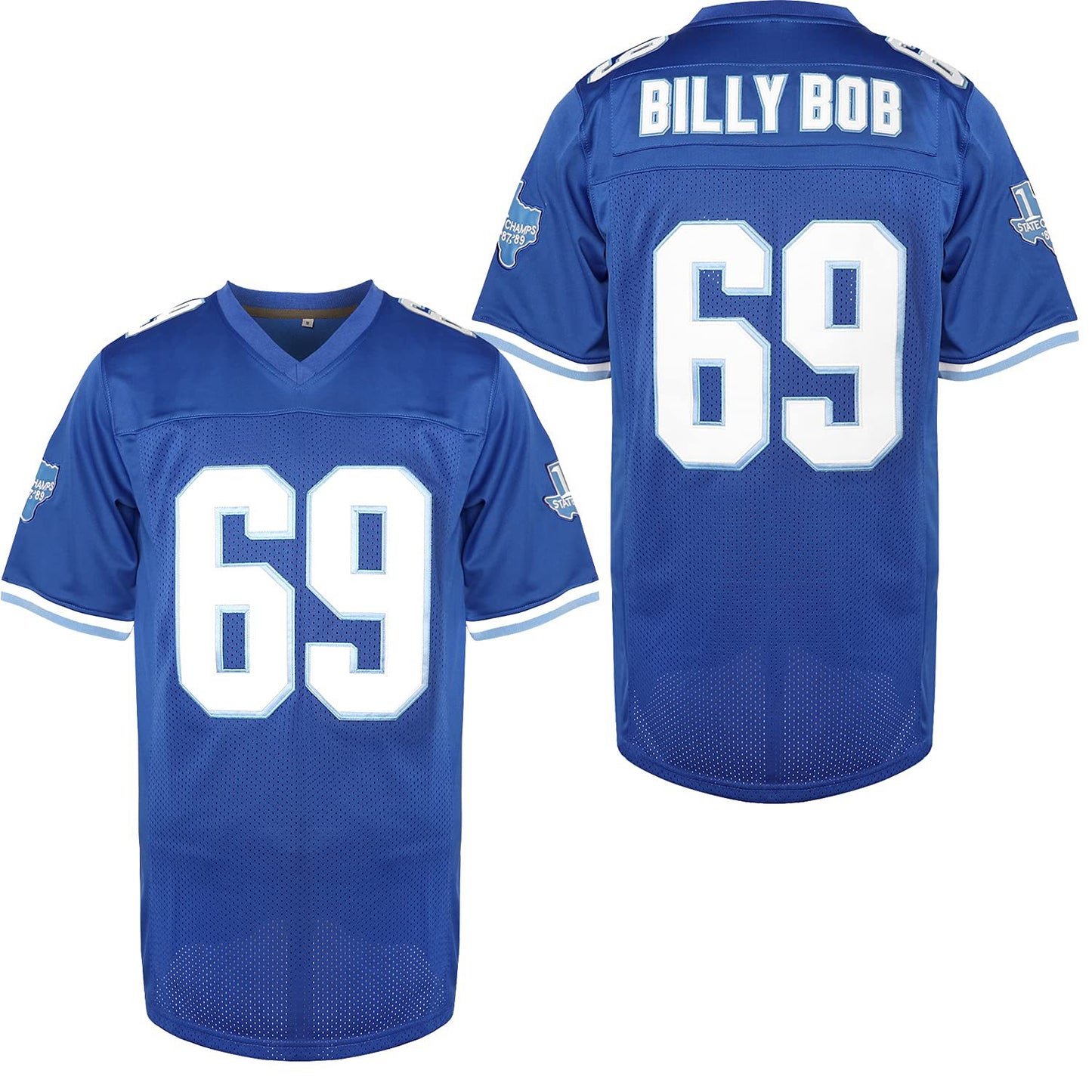 Billy Bob #69 Varsity Blues West Canaan HS Football Jersey Stitched Mesh Shirt