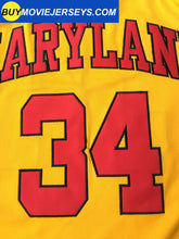 Load image into Gallery viewer, Len Bias #34 Maryland Terrapins College Basketball Jersey Yellow