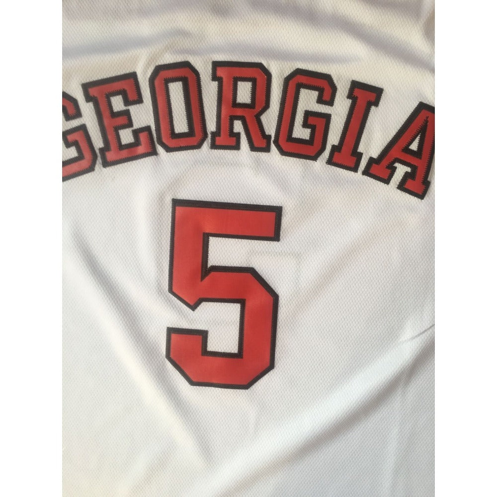 Anthony Edwards Georgia #5  Basketball Jersey College - White