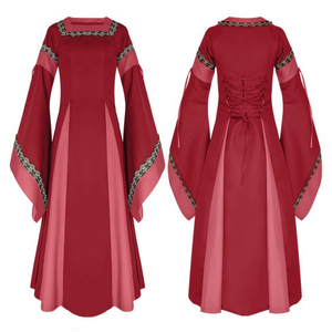 Women Irish Renaissance Medieval Dress Halloween Costume Retro Party Gothic Gown