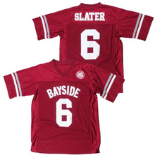 Load image into Gallery viewer, Saved By The Bell AC Slater #6 Bayside Tigers Costume Football Jersey Red/White Limited Edition