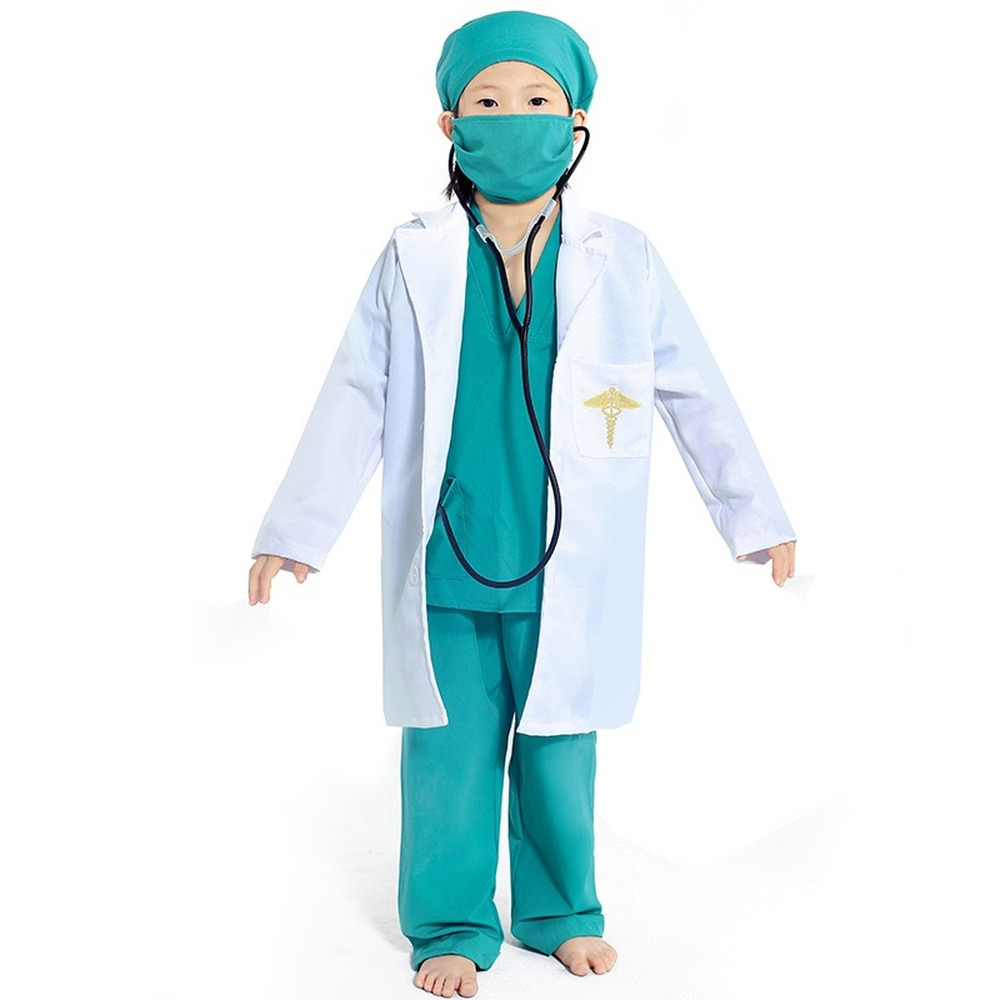Childs Doctor Fancy Dress Costume Kids Childrens Doctors Coat Outfit New fg  | eBay