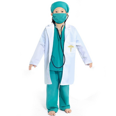 Kids Doctor Surgeon Nurse Costume Child Book Week Fancy Dress Halloween Outfit
