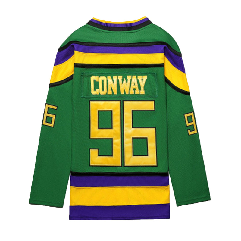Charlie Conway 96 Mighty Ducks green hockey jersey