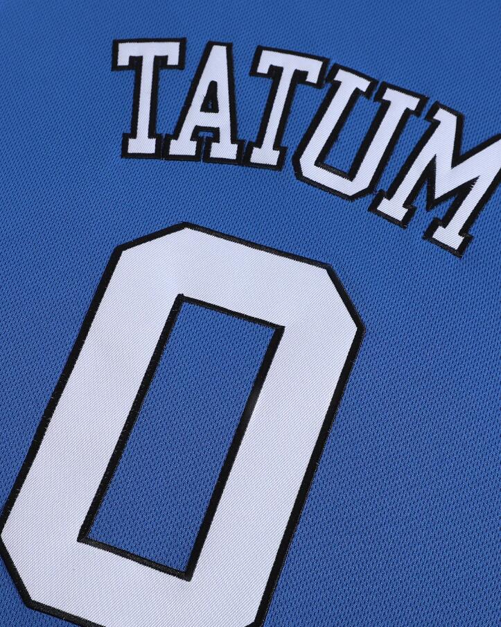 Jayson Tatum #0 Duke Basketball Jersey College - Blue