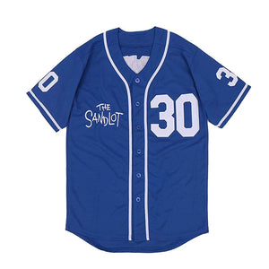 The Sandlot Benny Rodriguez #30 Men Stitched Movie Baseball Jersey Blue Color