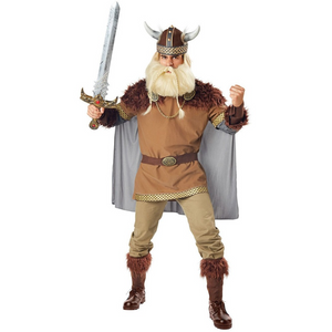 Mens Viking Costume Nordic Medieval Warrior Fancy Dress Barbarian Outfit Halloween Cosplay