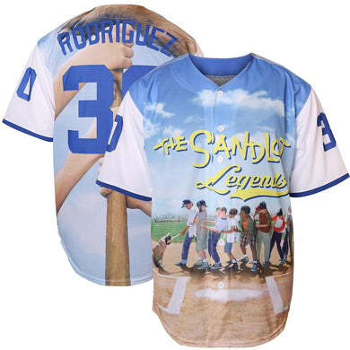 The Sandlot Men Benny Rodriguez #30 3D Print Movie Baseball Jersey