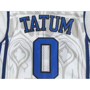 Jayson Tatum #0 Duke Devils College Basketball Jersey- White