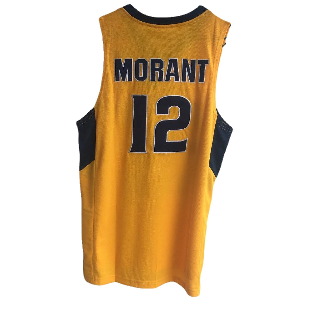 Ja Morant #12 Murray State Basketball Jersey Yellow White DarkBlue 3 Colors