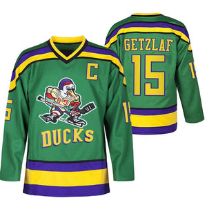 Custom The Mighty Ducks Movie Hockey Jersey #15 Ryan Getzlaf