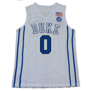 Jayson Tatum #0 Duke Devils Basketball Jersey- White/Black