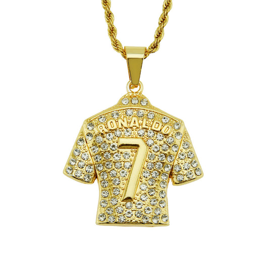 Hip Hop  #7 Jersey Pendant 3D Men's Necklace Jewelry