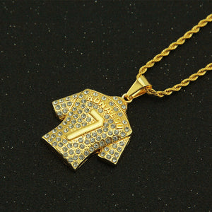 Hip Hop  #7 Jersey Pendant 3D Men's Necklace Jewelry