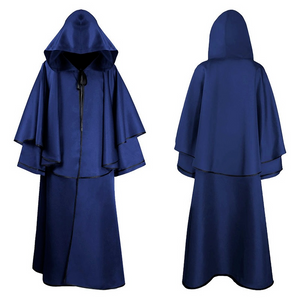 Men Medieval Friar Hooded Robe Monk Renaissance Halloween Costume