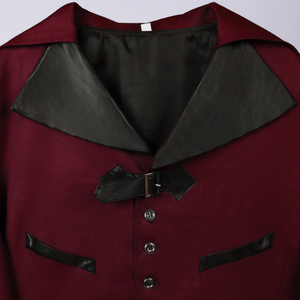 Men Gothic Victorian Tailcoat Steampunk Vintage Coat Jacket Halloween Cosplay Costume