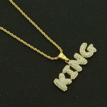 Load image into Gallery viewer, Hip Hop Men&#39;s Diamond Letter King Pendant Necklace Jewelry