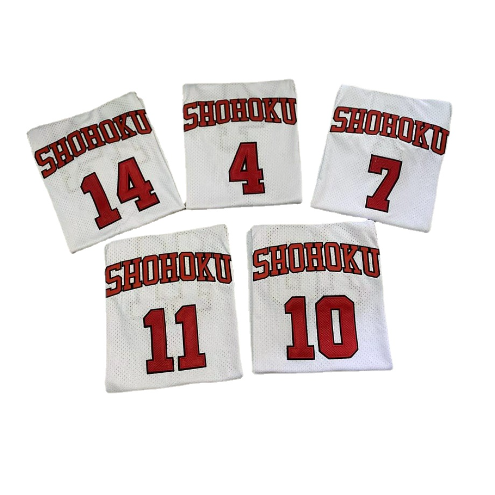 Slam Dunk Basketball Shohoku Basketball Jersey Team Cosplay #4 #7 #11 #10 #14 Premium Stitched