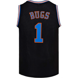 Space Jam Basketball Jersey Tune Squad # 1 BUGS BUNNY Black Color