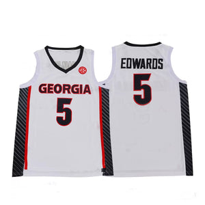 Anthony Edwards #5 University of Georgia Basketball Jersey College - White