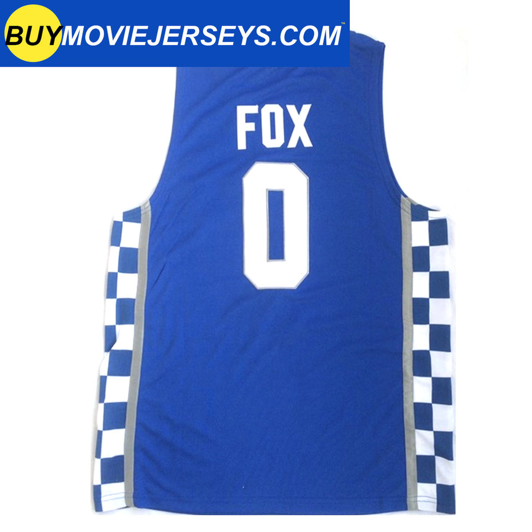 Customize De’Aaron Fox #0 Kentucky Wildcats Basketball Jersey Blue/White