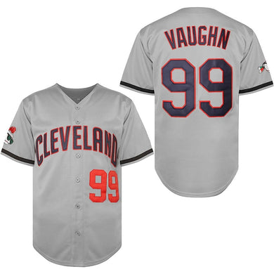 Ricky Wild Thing Vaughn #99 Major League Baseball Jersey Gray