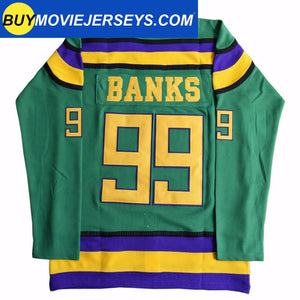 The Might Ducks Movie Hockey Jersey Adam Banks # 99 Forward White