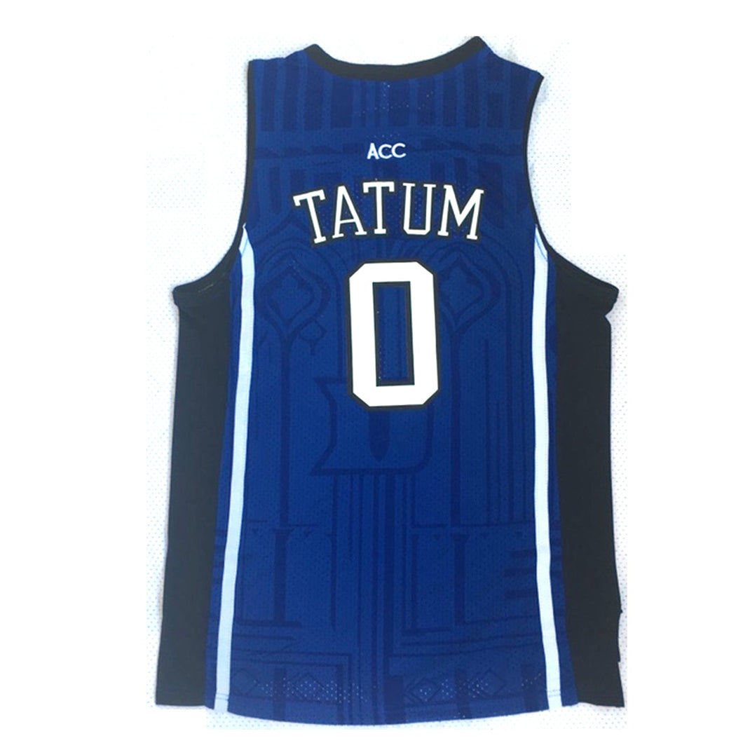 Jayson Tatum #0 Duke Devils Basketball Jersey- Blue