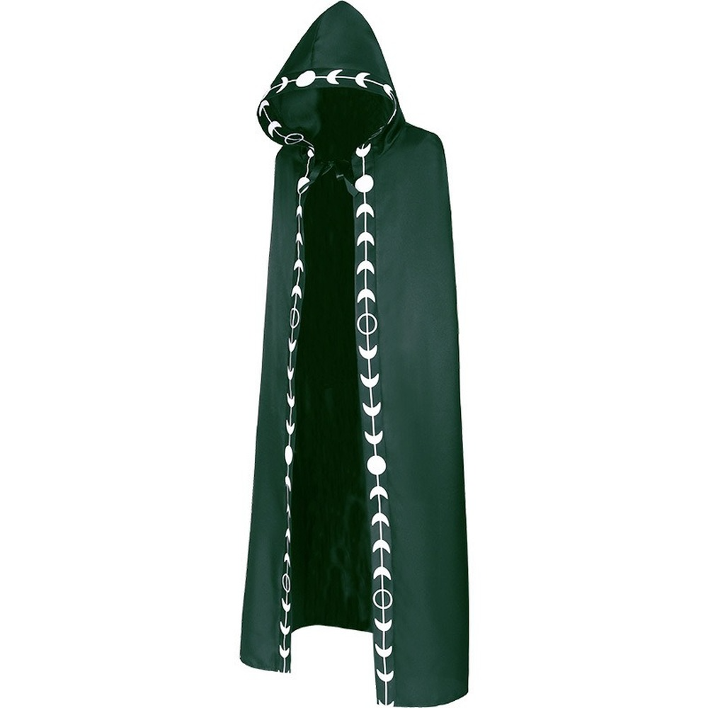 Adult Women Retro Medieval Renaissance Witch Hooded Cloak Halloween Costume Cape