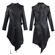 Load image into Gallery viewer, Men&#39;s Steampunk Trench Coat Gothic Long Cosplay Black Jacket Halloween Costume