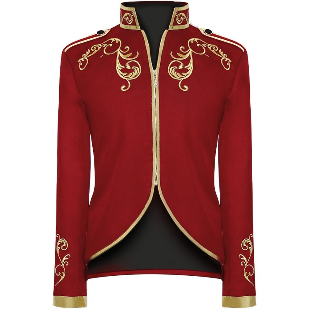 Men Prince Coat Medieval Steampunk Gothic Jackets Royal Guard Halloween Costume